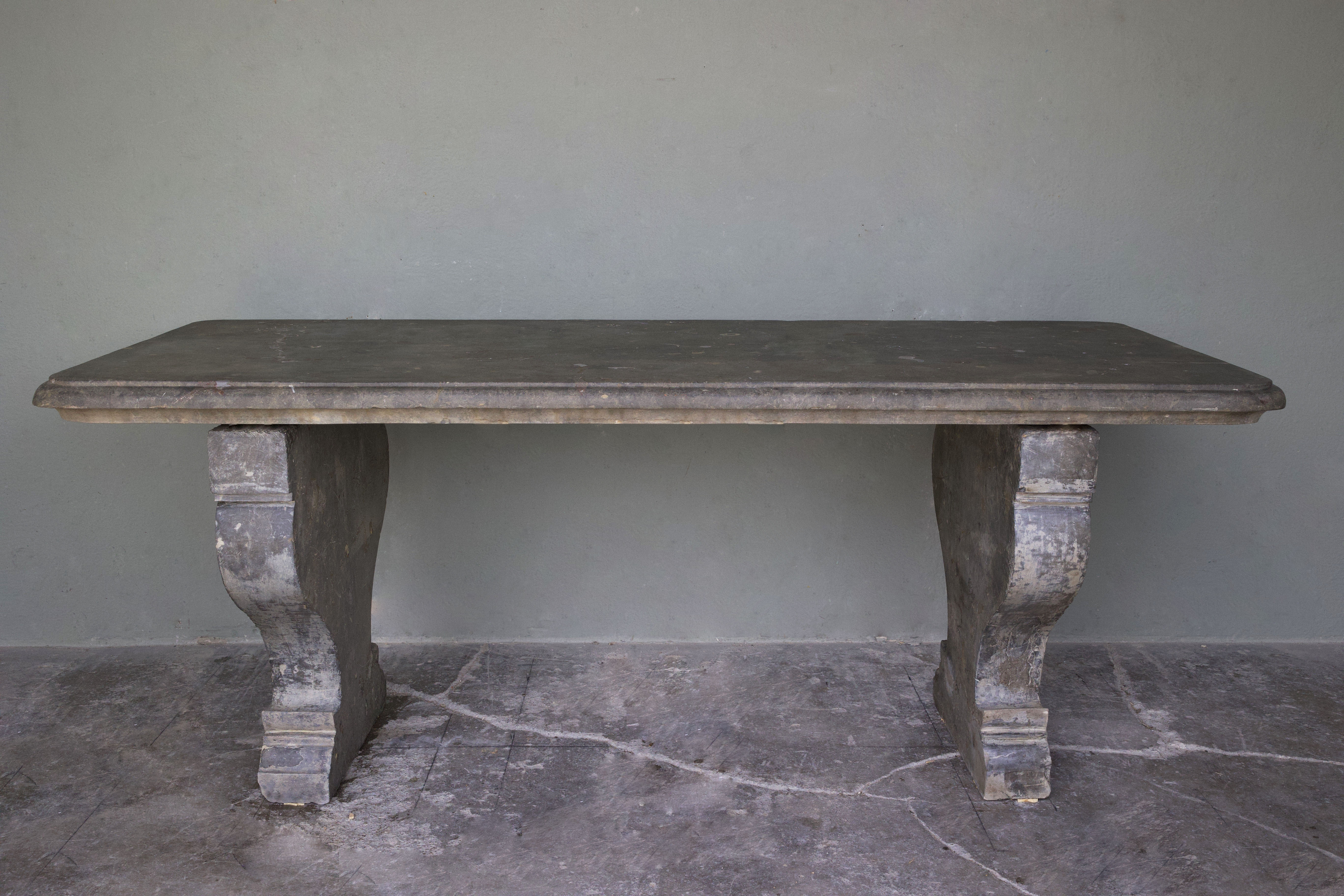 17th c. Marble Table from the Refectory of the "Couvent des Minimes" in the French Village of Semur en Auxois